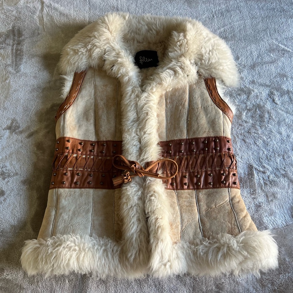 Vera Pelle Italian Shearling Leather Vest